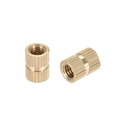 Vista 4 de uxcell Tuercas de inserción moleteadas, 30 piezas M5 x 0.031 in rosca hembra latón roscado inserción tuerca de incrustación para impresora 3D