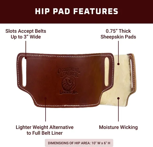 Vista 3 de Occidental Leather Almohadillas para la cadera con piel de oveja, fabricadas en Estados Unidos