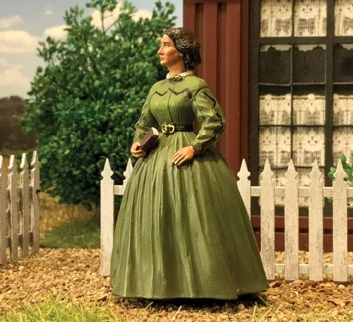 Vista 3 de W. Britain Colección Museum 10098 Arthor americano y abolicionista Harriet Beecher Stowe Escala 1:30 Metal
