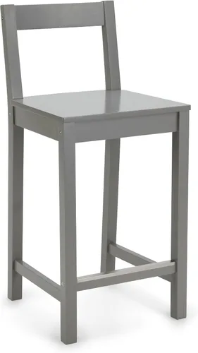Vista 7 de Amazon Basics Taburete de bar de madera con respaldo 24", negro, 1 unidad