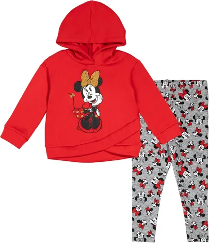 Vista 6 de Disney - Sudadera con capucha y leggings de vellón con diseño de Minnie Mouse