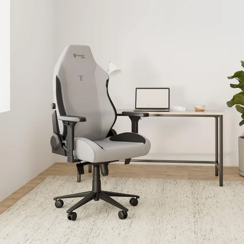 Vista 2 de Secretlab Titan Evo Ash Silla para Videojuegos - Silla Ergonómica y Cómoda para Computadora con Respaldo Reclinable, Apoyabrazos 4D, Almohada Ceniza