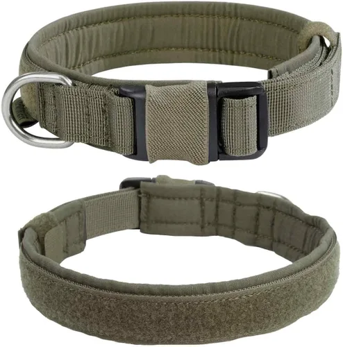 Vista 12 de EXCELLENT ELITE SPANKER Collar de nailon para cachorro, ajustable, suave, acolchado, resistente, hebilla de liberación rápida, ligero, sin Negro