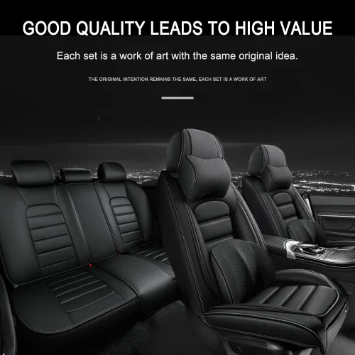 Vista 48 de 5 fundas de asiento para Chevy Aveo 2005-2023, fundas de asiento de automóvil de cuero, impermeables, antideslizantes, suaves, cómodas fundas
