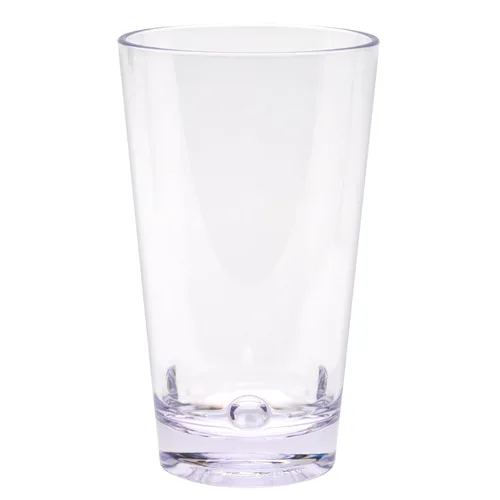 Vista 2 de G.E.T. SW-1475-CL-EC - Vaso de plástico apilable para cerveza, sin BPA, 16 onzas, transparente (juego de 4)
