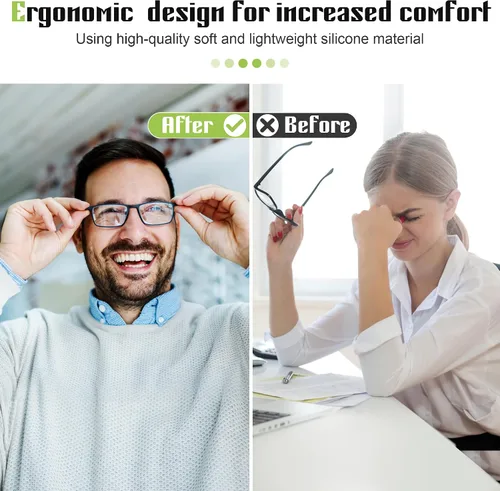 Vista 2 de Almohadillas para la nariz para gafas, diseño ultrafino de 0.051 pulgadas, almohadillas antideslizantes para la nariz con respaldo súper pegajoso