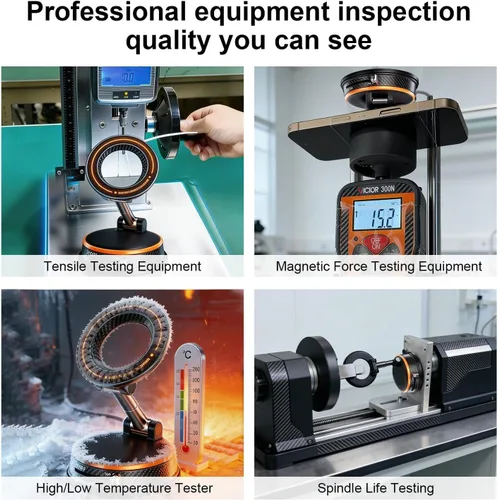 Vista 7 de Soporte magnético negro para teléfono para coche, ajustable en 360° Vacuum Suction & 3000gf Magnet,360° Adjustable Dashboard Mount,Compatible with