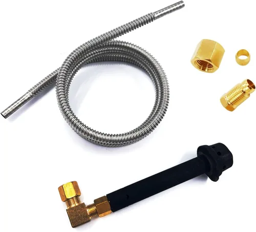 Vista 8 de MENSI Kit de seguridad para quemador de chorro de hierro fundido, quemador piloto, mini quemador pequeño, con manguera de línea de gas flexible