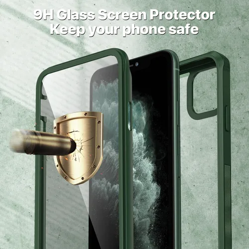 Vista 429 de CENHUFO Funda de privacidad para iPhone 11 Pro, funda de cuerpo completo con protector de pantalla de privacidad de vidrio templado 9H integrado