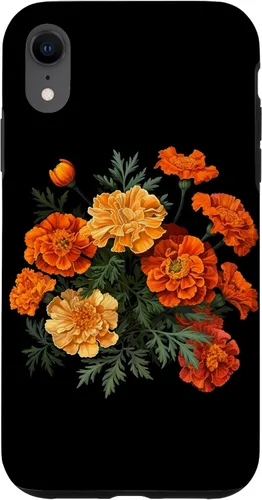 Vista 25 de Funda para iPhone 17 con diseño de flores de caléndula del mes de nacimiento