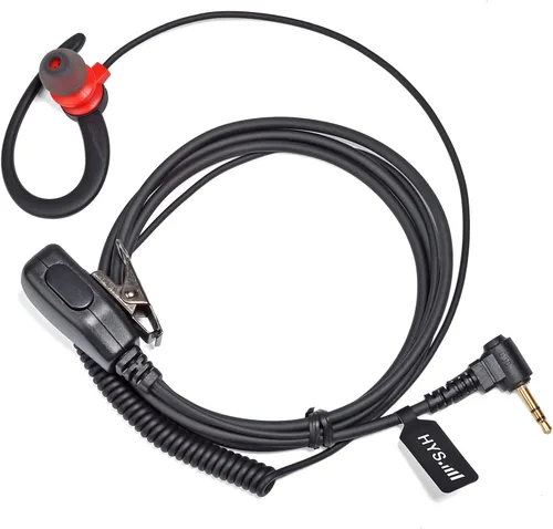 Vista 5 de HYS Auricular Walkie Talkie en forma de G con micrófono PTT, gancho de oreja para Motorola T200TP T260 T260TP T402 T460 T465 T600 T605 T800 MH230R
