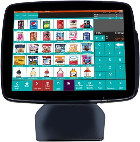 Vista 5 de MEETSUN Sistema de punto de venta al por menor de la caja registradora del tacto elegante A3 para las pequeñas empresas SET01 (una sola pantalla)