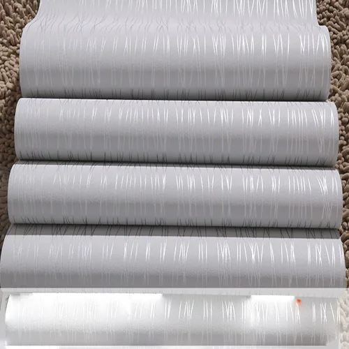 Vista 5 de Q QIHANG - Papel pintado clásico a rayas, diseño de rayas, color plateado y gris Non-woven,Modern Fashion,For Living Room Bedroom,KTV,Bar,TV