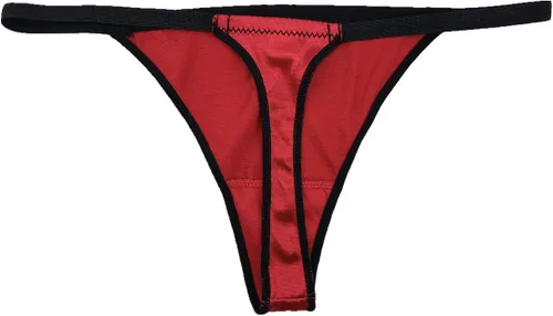 Vista 3 de Colorful Star Paquete de 5 tangas de satén para mujer, con espalda en V