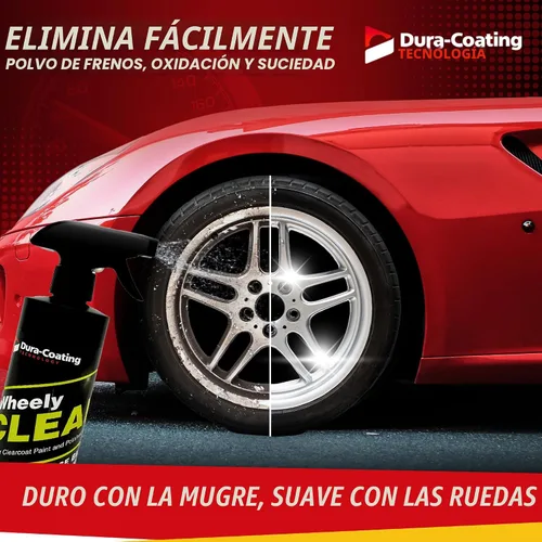 Vista 3 de DURA-COATING TECHNOLOGY Wheely Clean - Spray limpiador de ruedas profesional - Limpiador de neumáticos y limpiador de llantas listo para usar