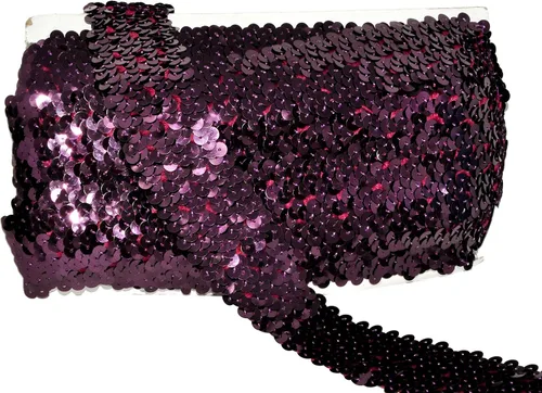 Vista 39 de Mandala Crafts - Cinta de lentejuelas elásticas iridiscentes AB de 1 pulgada para coser 10 Yards, Metallic Color, Washable, Stretchy Band, for