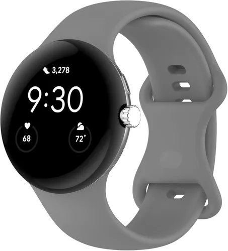Vista 24 de Correa Compatible con Google Pixel Watch 1/2/3/4 (41mm), Pulsera de Reemplazo de Silicona Suave Deportiva para Google Pixel Watch 41mm Blanco