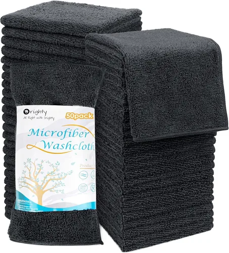 Vista 11 de Orighty Paquete de 5 toallas faciales de microfibra, altamente absorbentes y suaves al tacto, toallas de mano para baño, hotel, spa y gimnasio, 11.5
