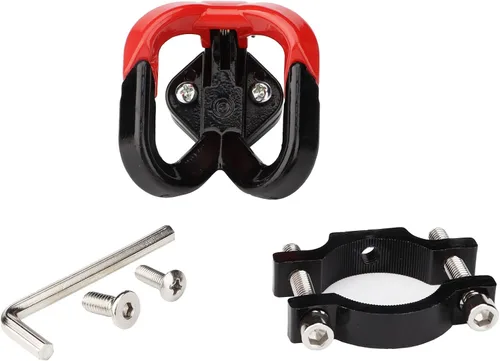 Vista 4 de Gancho universal para colgar en scooter eléctrico, ajustable para postes (0.78 - 1.49 pulgadas de diámetro), diferentes tornillos satisfacen