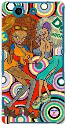 Vista 3 de MSOJ1C-ABWH-151-M827 Cute Dancers, Circle and Yellow Back Design by Artwork/for Xperia J1 Compact D5788/MVNO Smartphone (SIM Free Device)