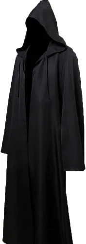 Vista 2 de Men's Cosplay Cloak Robe Costume Halloween Tunic Hooded Uniform