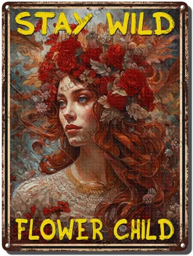 Vista 18 de LIUAXICIA Letreros de estaño vintage de metal retro Una chica que realmente amaba la jardinería Elegantes letreros de metal de estaño para cocina