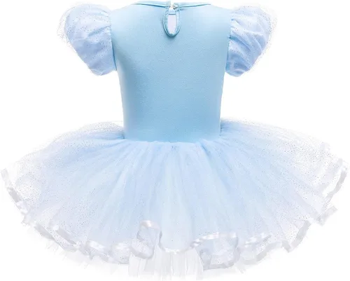 Vista 2 de Vestido tutú de princesa para niñas pequeñas, Rapunzel Sofía, Blancanieves, Frozen Elsa, disfraz de Halloween