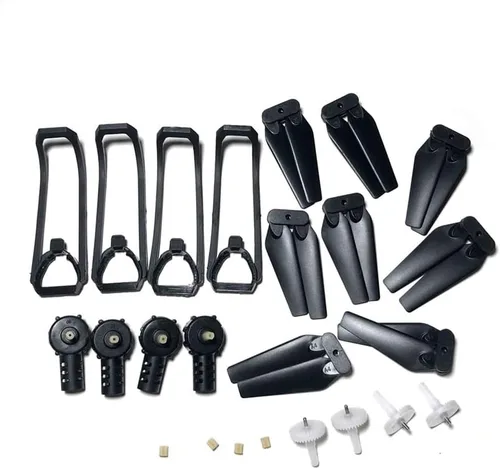 Vista 2 de Ajuste para K3 E99 y K3 Pro Rc Drone Quadrotor Piezas de repuesto Motores Base de Motor Hélices Cuchillas Marco Engranajes Brazo Kit de accesorios