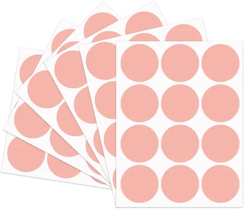 Vista 21 de STARLIBOO Calcomanías de puntos, círculos extraíbles de 2 pulgadas, 540 unidades de colores, para escribir para ventas de garaje (marrón)