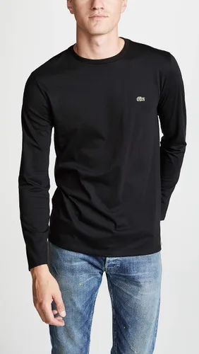 Vista 3 de Lacoste Camiseta de manga larga para hombre Pima de ajuste regular con cuello redondo