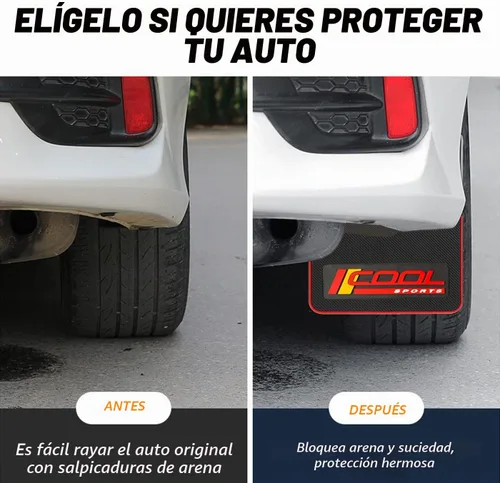 Vista 3 de Guardabarros Universales para Barro que se Adaptan a la Mayoría de SUVs/MPVs, No SUVs de Tamaño Completo - Juego de 4 Piezas de Guardabarros