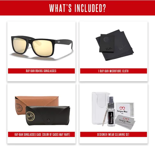 Vista 33 de Ray-Ban RB4165 JUSTIN Sunglasses For Men For Women+BUNDLE with ACCESSORY EYEWEAR KIT