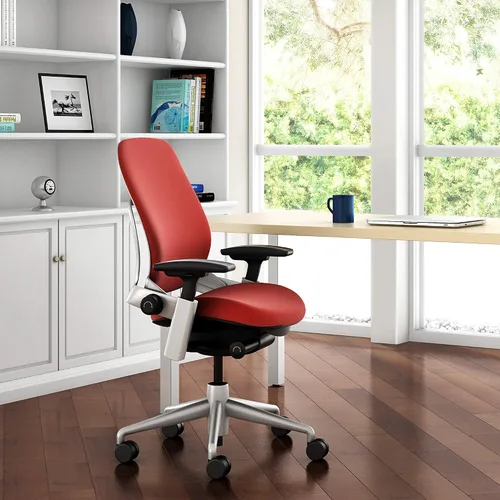 Vista 6 de Steelcase Silla de salto con base de platino y ruedas de suelo duro, Alpine