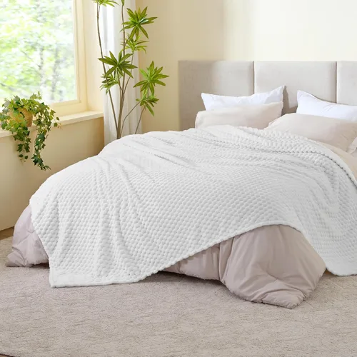 Vista 132 de BEDELITE Manta de forro polar para sofá y cama, manta decorativa de jacquard 3D de almendra, súper suave y acogedora, manta mullida cálida adecuada