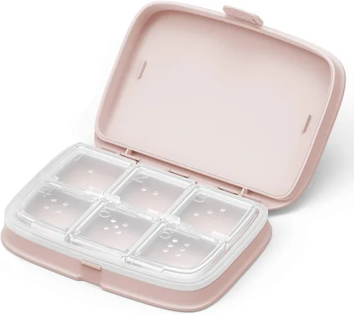 Vista 8 de Pastillero delgado – Organizador de pastillas portátil con compartimentos extraíbles – Pastillero a prueba de fugas para medicación diaria