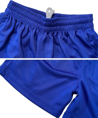 Vista 4 de Hiheart Conjunto de fútbol de camiseta de manga corta y pantalones cortos de malla para niños