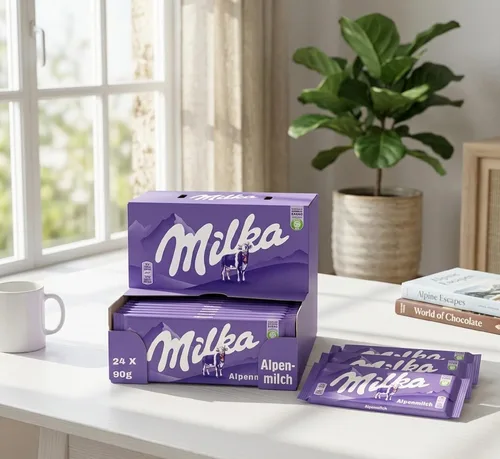 Vista 9 de Milka Alpenmilch - Barra de chocolate, 3.5 onzas (paquete de 24)