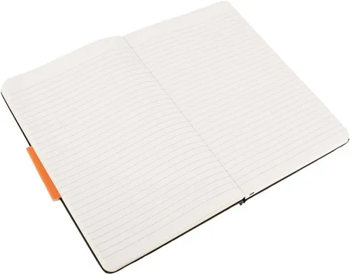 Vista 2 de Moleskine QP060 - Cuaderno clásico, tapa dura, regla horizontal, tamaño grande (ancho x alto x alto): 5.1 x 8.3 in, negro