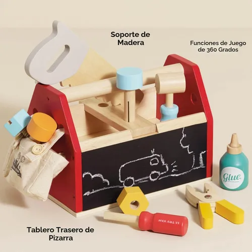 Vista 5 de Le Toy Van - Caja de herramientas de construcción y herramientas de madera