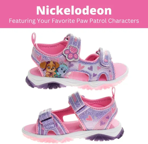 Vista 2 de Nickelodeon Skye Everest Beach - Zapatos iluminados de la Patrulla Canina para niñas, sandalias de verano, zapatos de agua para niños, correa