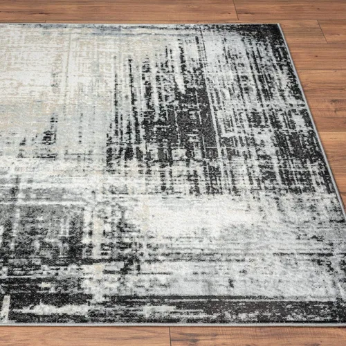 Vista 7 de LUXE WEAVERS Olimpia Collection 5955 - Alfombra abstracta moderna de 9 x 12 pulgadas, color antracita