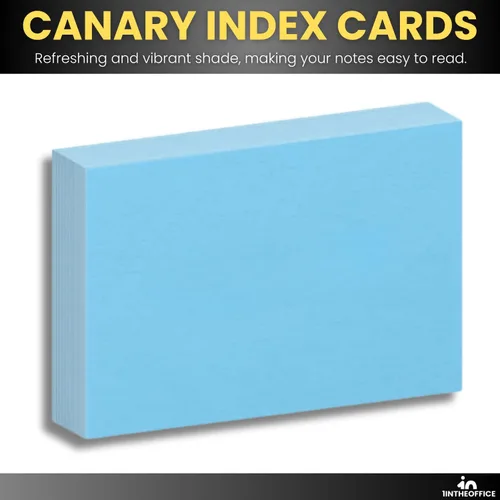 Vista 4 de 1InTheOffice Tarjetas de índice azules en blanco, 4x6, paquete de 400