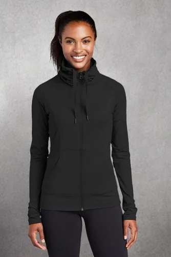 Vista 3 de Sport-Tek Chaqueta deportiva con cremallera completa para mujer