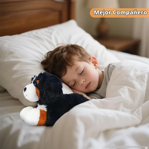 Vista 6 de SuzziPals Perro gran boyero suizo de peluche calefactable y enfriable, almohadilla térmica apta para microondas para calma y relajación, perro