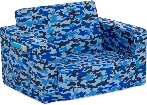 Vista 9 de Delta Children Cozee - Sofá convertible 2 en 1 de sofá a cama, cómodo sofá abierto y cama para niños