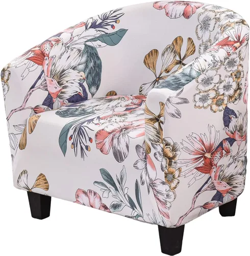 Vista 23 de NILUOH - Funda elástica para silla de club, cubierta elástica para silla de bañera, fundas para silla de barril, fundas para sillón, cubierta para 01