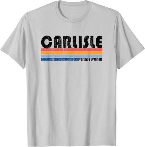 Vista 5 de Camiseta vintage estilo Carlisle, PA de los años 70 y 80, Gris