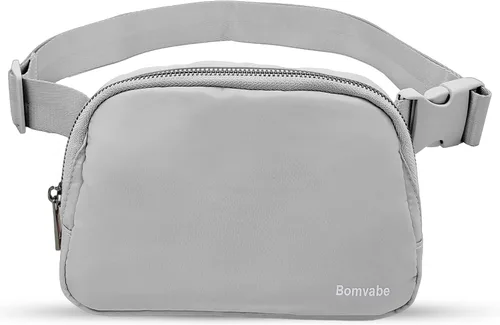 Vista 22 de Cangurera cruzada para mujer, mini bolsa para cinturón de 1 litro con correa ajustable de 32 a 51 pulgadas, bolsa de cintura pequeña para viajes