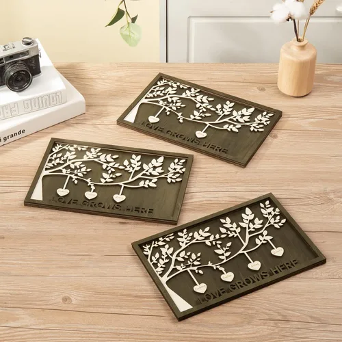 Vista 7 de Jeweidea Letrero personalizado con nombre de la familia con 2-9 nombres, adorno personalizado con placa grabada del árbol de la vida con soporte, 2