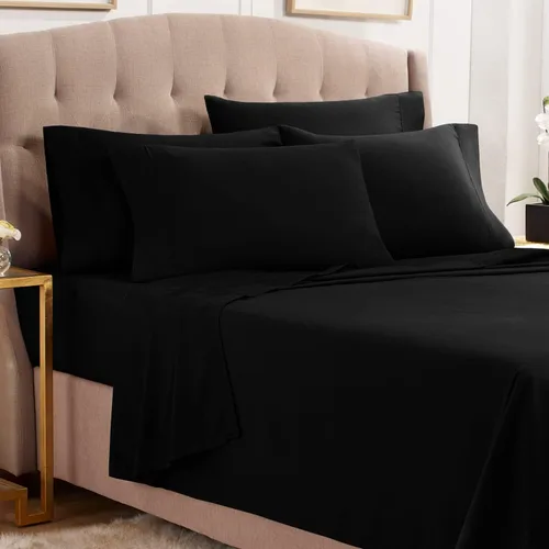 Vista 16 de Empyrean Juego de sábanas individuales - 110 GSM 4 piezas de sábanas para cama individual, sábanas de tamaño individual doble cepillado, sábanas